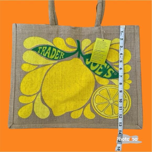 4 Trader Joe's Bags Canvas Reusable Tote/Washable Paper Bag/ 2 Citrus Jute Bags - Picture 9 of 16